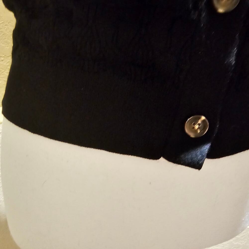 Who  What Wear M Black Sweater Cottagecore  Minimalist Romantic Vintage Retro - Picture 6 of 10